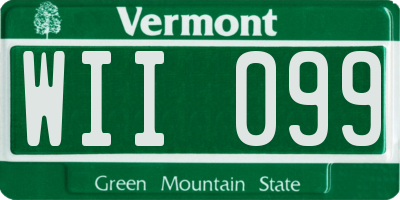 VT license plate WII099