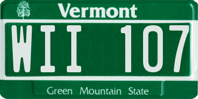 VT license plate WII107