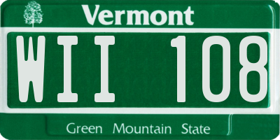 VT license plate WII108