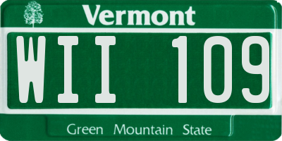 VT license plate WII109