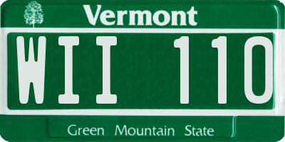 VT license plate WII110