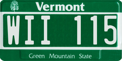 VT license plate WII115