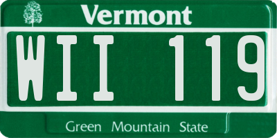VT license plate WII119