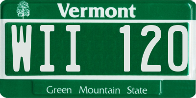 VT license plate WII120