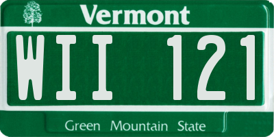 VT license plate WII121