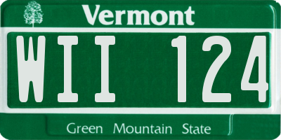 VT license plate WII124