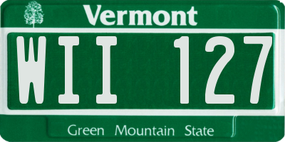 VT license plate WII127