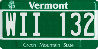 VT license plate WII132