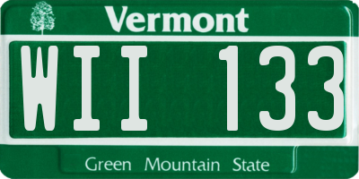 VT license plate WII133