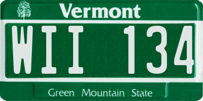VT license plate WII134