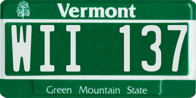 VT license plate WII137
