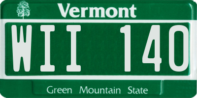 VT license plate WII140