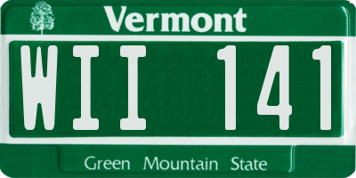 VT license plate WII141