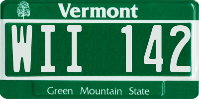 VT license plate WII142