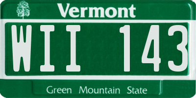 VT license plate WII143