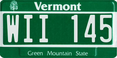 VT license plate WII145