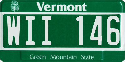 VT license plate WII146