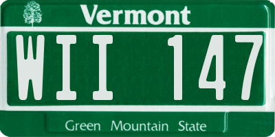 VT license plate WII147