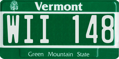 VT license plate WII148