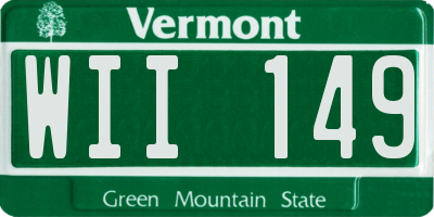 VT license plate WII149