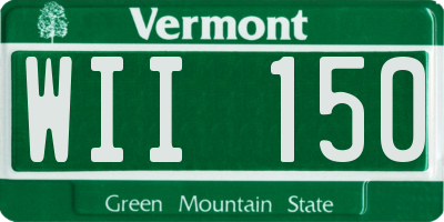 VT license plate WII150