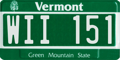VT license plate WII151