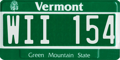 VT license plate WII154