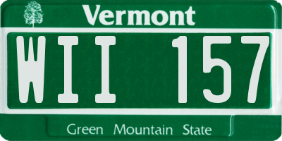 VT license plate WII157