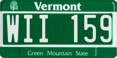 VT license plate WII159