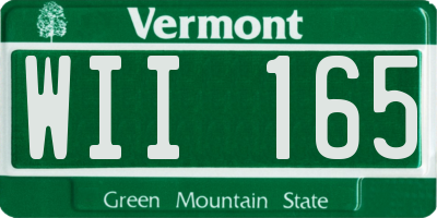 VT license plate WII165