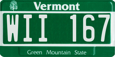 VT license plate WII167