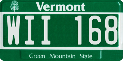 VT license plate WII168