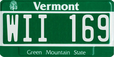 VT license plate WII169
