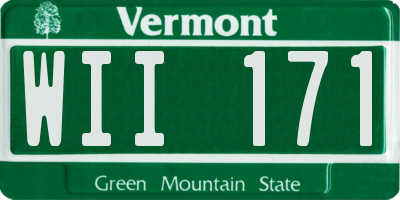 VT license plate WII171