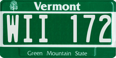VT license plate WII172