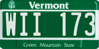 VT license plate WII173