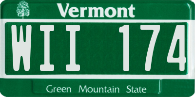 VT license plate WII174