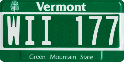VT license plate WII177