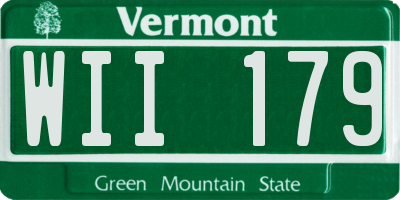 VT license plate WII179