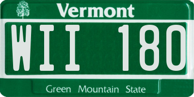 VT license plate WII180