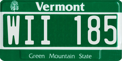 VT license plate WII185