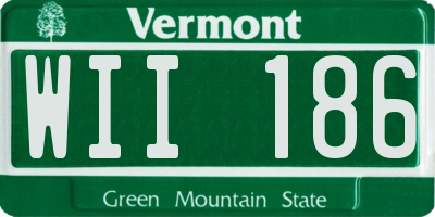VT license plate WII186