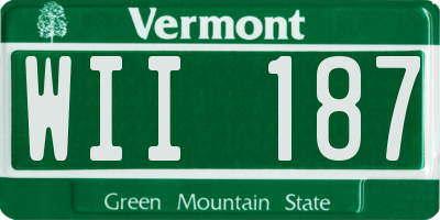 VT license plate WII187