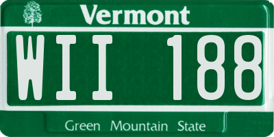 VT license plate WII188