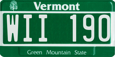 VT license plate WII190