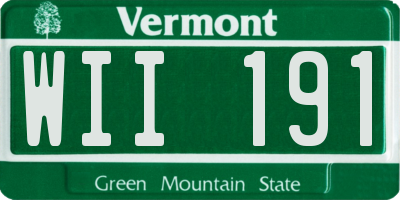 VT license plate WII191
