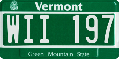 VT license plate WII197