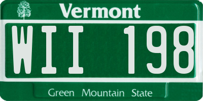 VT license plate WII198