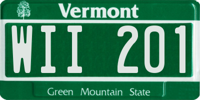 VT license plate WII201