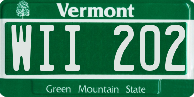 VT license plate WII202